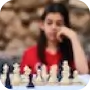 Girl who is playing chess